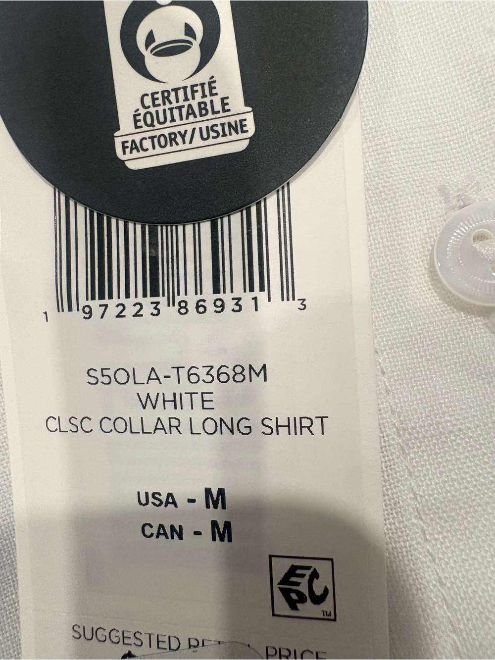 Eileen Fisher Organic Handkerchief Linen Classic Collar Shirt | color: white | M - Picture 8 of 9